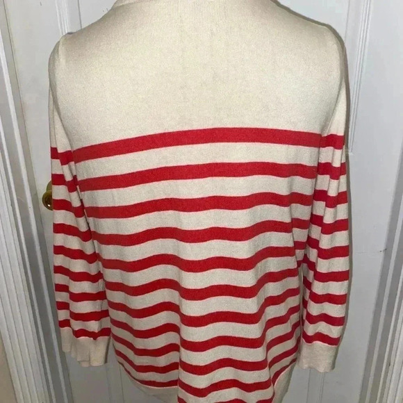 Gap sweater/cream and org stripe/xlg - Picture 3 of 5